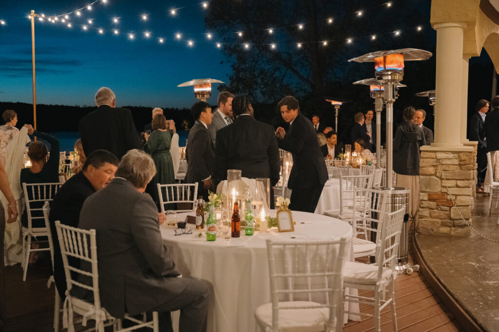 Under the lights of Bella Collina Mansion 