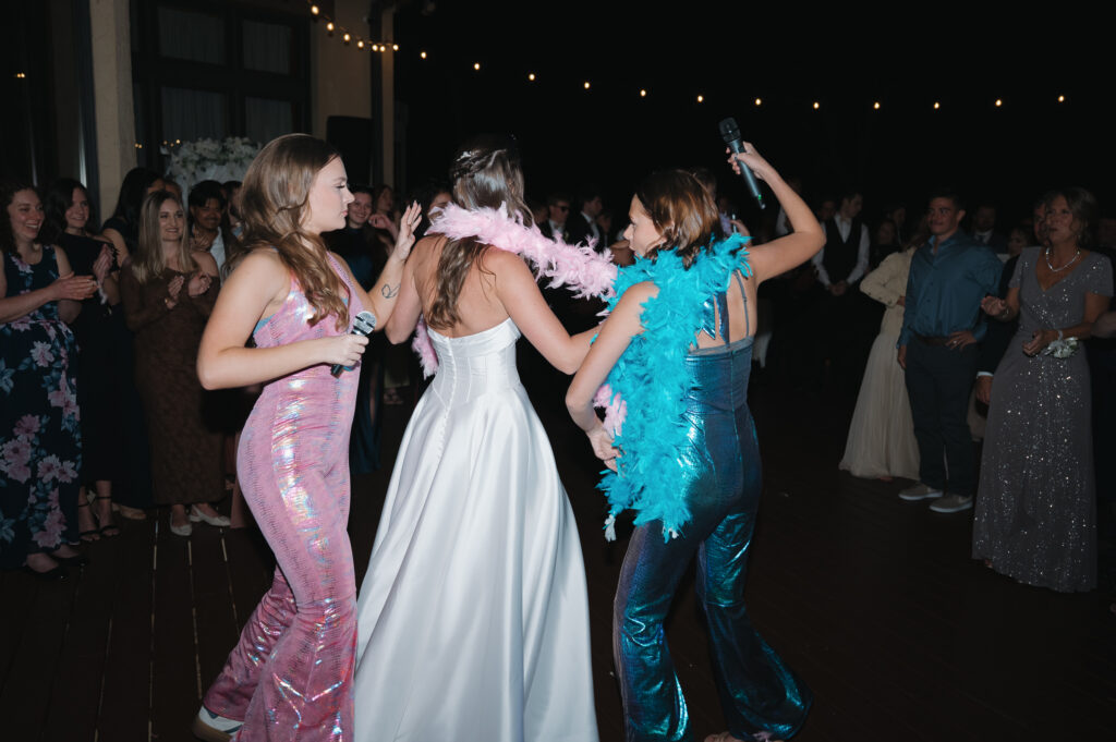 Surprise dance for the bride from her bridesmaids 